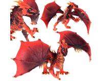 Piros sárkány rugalmas szárnyakkal - 19 cm x 25 cm x 13 cm