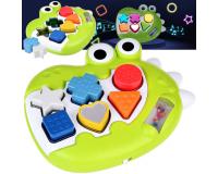 Zöld dinoszaurusz 3 az 1-ben formakirakó vidám dallamokkal