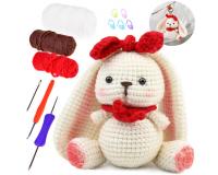 Kreatív kisnyuszi kulcstartó horgolókészlet