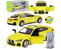 BMW I4 M50 fém elektromos kisautó töltővel 1:34 méretarányban