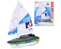 Elemes vitorlás hajó kék vitorlával