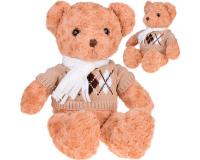 Nagyméretű barna plüssmackó pulcsiban - 60 cm magas