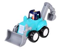 Vidám színes építőipari jármű - kék kotrógép