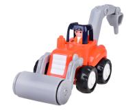 Vidám színes építőipari jármű - sárga úthenger