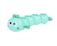 Felhúzható aranyos hernyócska zöld színben