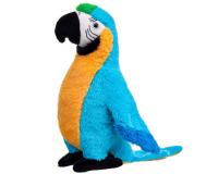 Pihe-puha plüss kék színű papagáj - 22 cm