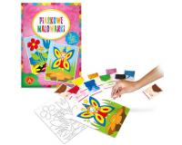 Homokfestő készlet virágos képekkel