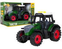 Sötétzöld fényekkel és hangokkal ellátott traktor