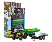 Interaktív traktor 2 cserélhető pótkocsival