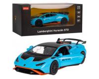 Lamborghini Huracán STO fém kisautó kék színben 1:32 méretarányban