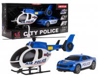 Interaktív rendőr Helikopter + autó készlet fény- és hangfunkciókkal