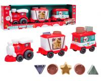 Karácsonyi vonatkészlet - formabeillesztő játék a legkisebbeknek