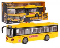 Sárga busz világítással és hangfunkcióval