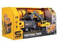 Hangeffektusokkal ellátott építőipari járműkészlet