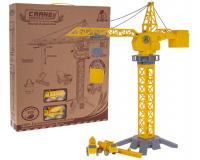 EKO műanyagból készült  Építőipari torony daru + járművek