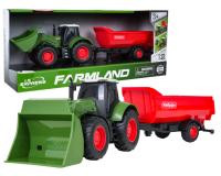 Zöld traktor fény- és hangfunkcióval