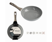 Alumínium Serpenyő – 22 cm, 2,5 mm, Szürke Márványbevonattal