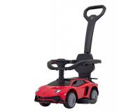 Tolókaros Lamborghini Aventador kisautó piros színben