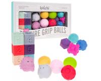 Színes szenzoros kockák és labdák készlete sünivel és mackóval