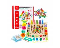 6 az 1-ben multifunkcionális fa horgászós oktató tábla