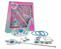 Ezüst és kék kis hercegnő szett