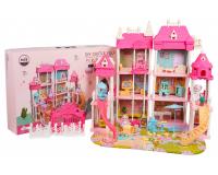 Mega nyári villa - babaház bútorokkal és babákkal