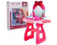 Gyermek sminkasztal rózsaszín színben tartozékokkal