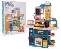 Interaktív konyha fénnyel, gőzzel, hanggal és vízcsappal, valamint számos kiegészítővel és rizsfőzővel - kék