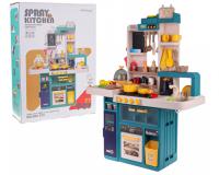 Interaktív konyha fénnyel, gőzzel, hanggal és vízcsappal, valamint számos kiegészítővel és tojásfőzővel - kék