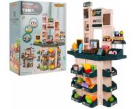 Gazdagon felszerelt üzletpult rengeteg kiegészítővel