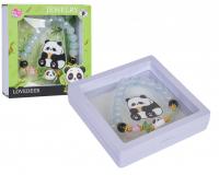 Panda ékszerszett kék karkötő