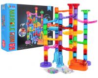 Sötétben világító üveg golyópálya - 72 darabos