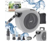 Falra szerelhető automata kerti tömlődob tömlővel, és orsóval 15m