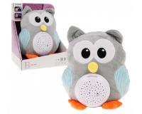 Nagy plüss bagoly beépített kivetítővel és zenedobozzal