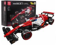 Távirányítós 1185 építőelemből álló piros versenyautó építőkészlet