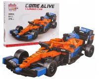 Versenyautó F1 narancssárga építőkészlet - 278 darabos