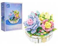Színes virágok cserépben - 274 darabos építőkészlet