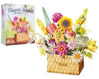 Tavaszi csokor kosárban - 1615 darabos építőkészlet