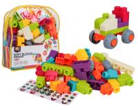 Puha építőkocka készlet 60 darabos + hátizsák