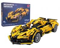 Sárga Sportkocsi építőkészlet - 422 darabos