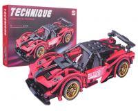 Piros Sportkocsi építőkészlet - 482 darabos