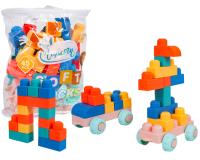 Színes, puha építőkocka készlet - 45 darabos