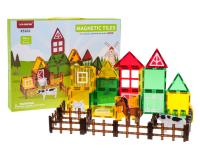Színes mágneses építőkocka - Farm
