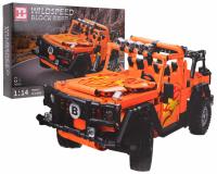 Távirányítós Narancssárga terepjáró autó építőkészlet - 790 darabos