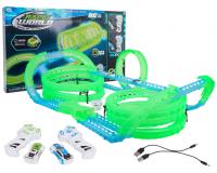 Sötétben világító versenypálya - 83 darabos