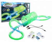 Sötétben világító versenypálya - 85 darabos