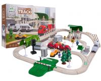 Városi vonat fény- és hangfunkcióval - 80 darabos