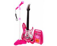 Elektromos gitár erősítővel - rózsaszín színű
