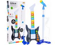 Elektromos gitár + mikrofon kék színben 3 éves kortól