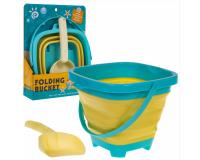 Kompakt homokkészlet lapáttal és összecsukható vödörrel